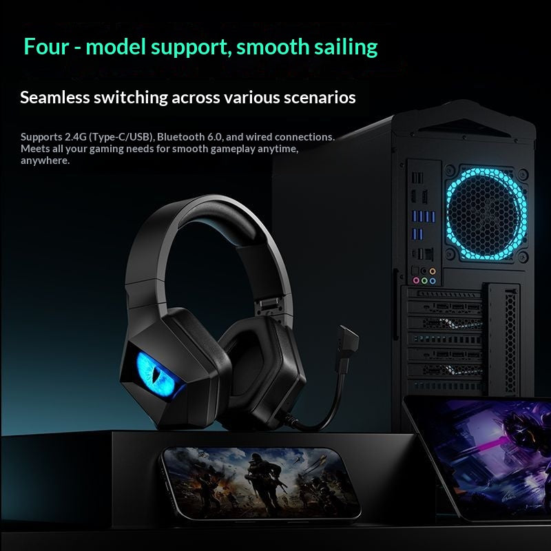 [TAIDU] Dark Eye 2.4g Wireless Gaming Headset Delta Headphones Wired Virtual