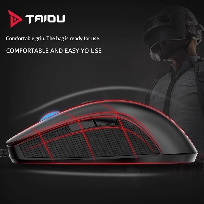 [TAIDU] TSG301 Wired Gaming Mouse for PUBG/CF (PlayerUnknown's Battlegrounds), Ideal for Laptops, Desktops, Home Computers, Internet Cafes, and More.