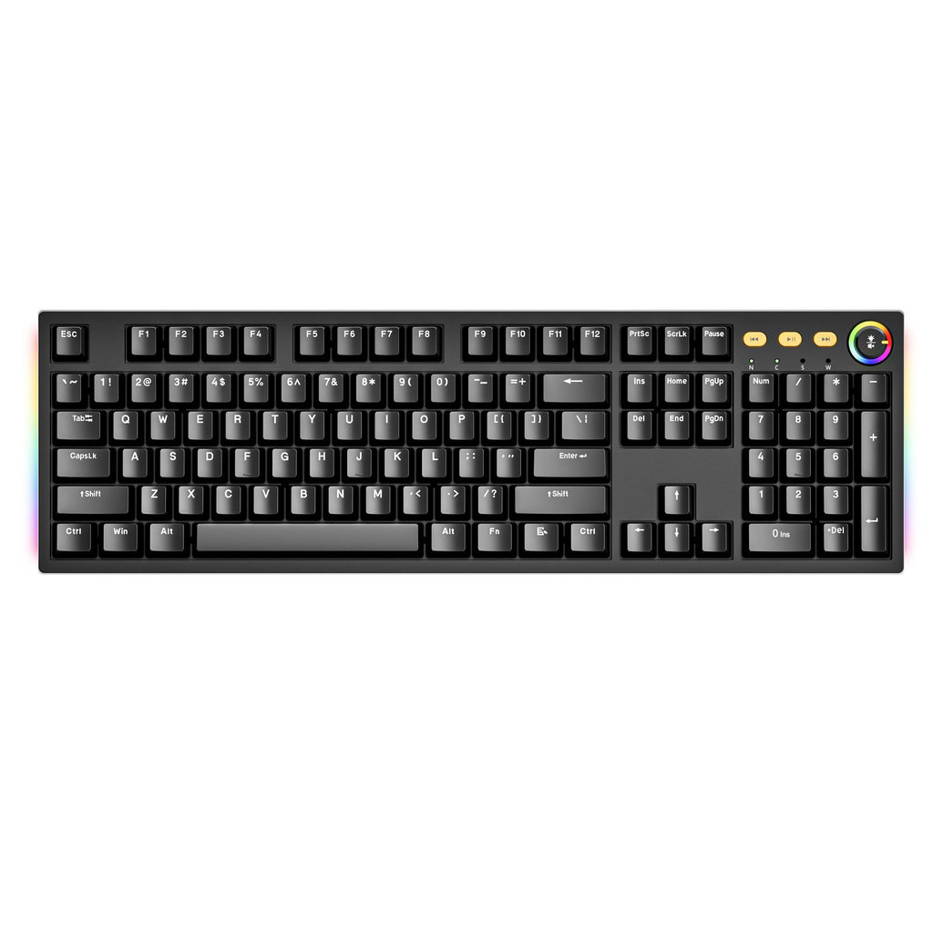 [TAIDU] KB03 Mechanical Keyboard — 82-Key, Red Switches, RGB Multi-Color Backlighting, Full-Key Rollover — Wired External Keyboard for Gaming & Office Use