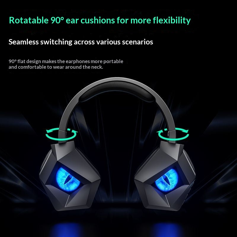 [TAIDU] Dark Eye 2.4g Wireless Gaming Headset Delta Headphones Wired Virtual