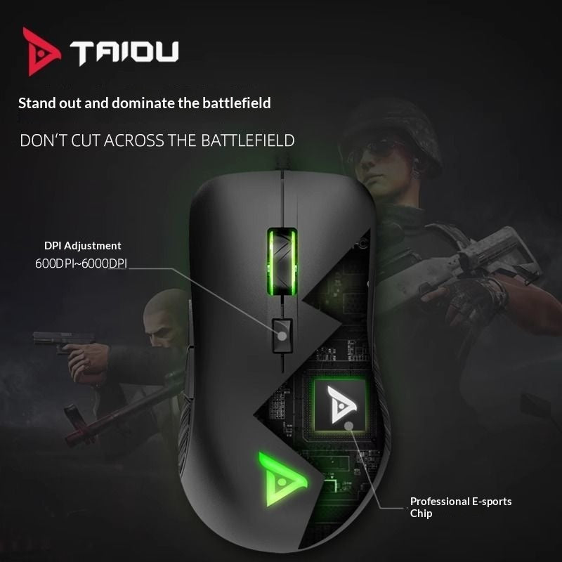 [TAIDU] TSG301 Wired Gaming Mouse for PUBG/CF (PlayerUnknown's Battlegrounds), Ideal for Laptops, Desktops, Home Computers, Internet Cafes, and More.