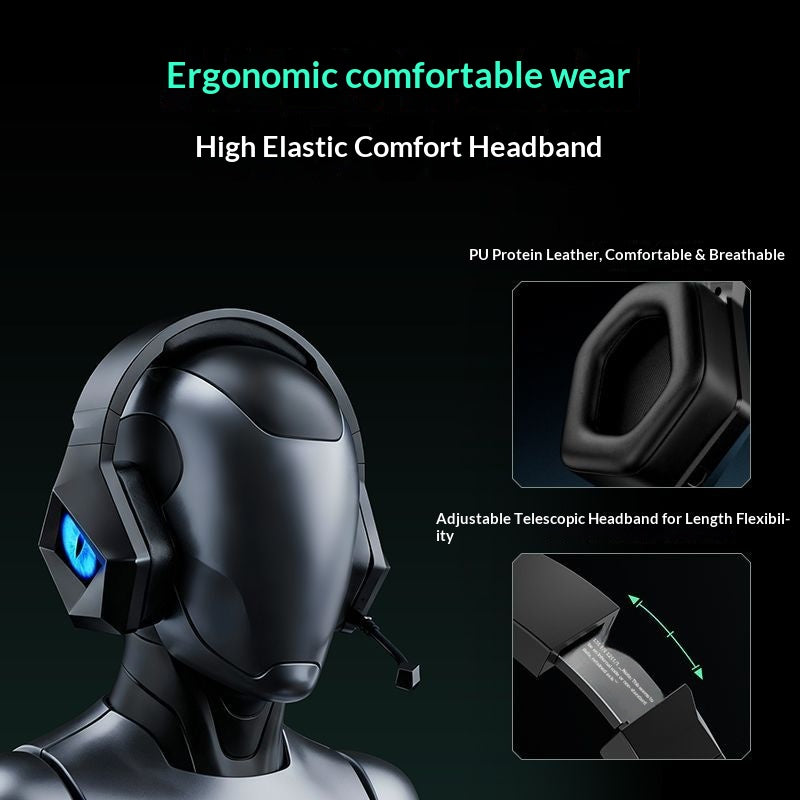 [TAIDU] Dark Eye 2.4g Wireless Gaming Headset Delta Headphones Wired Virtual