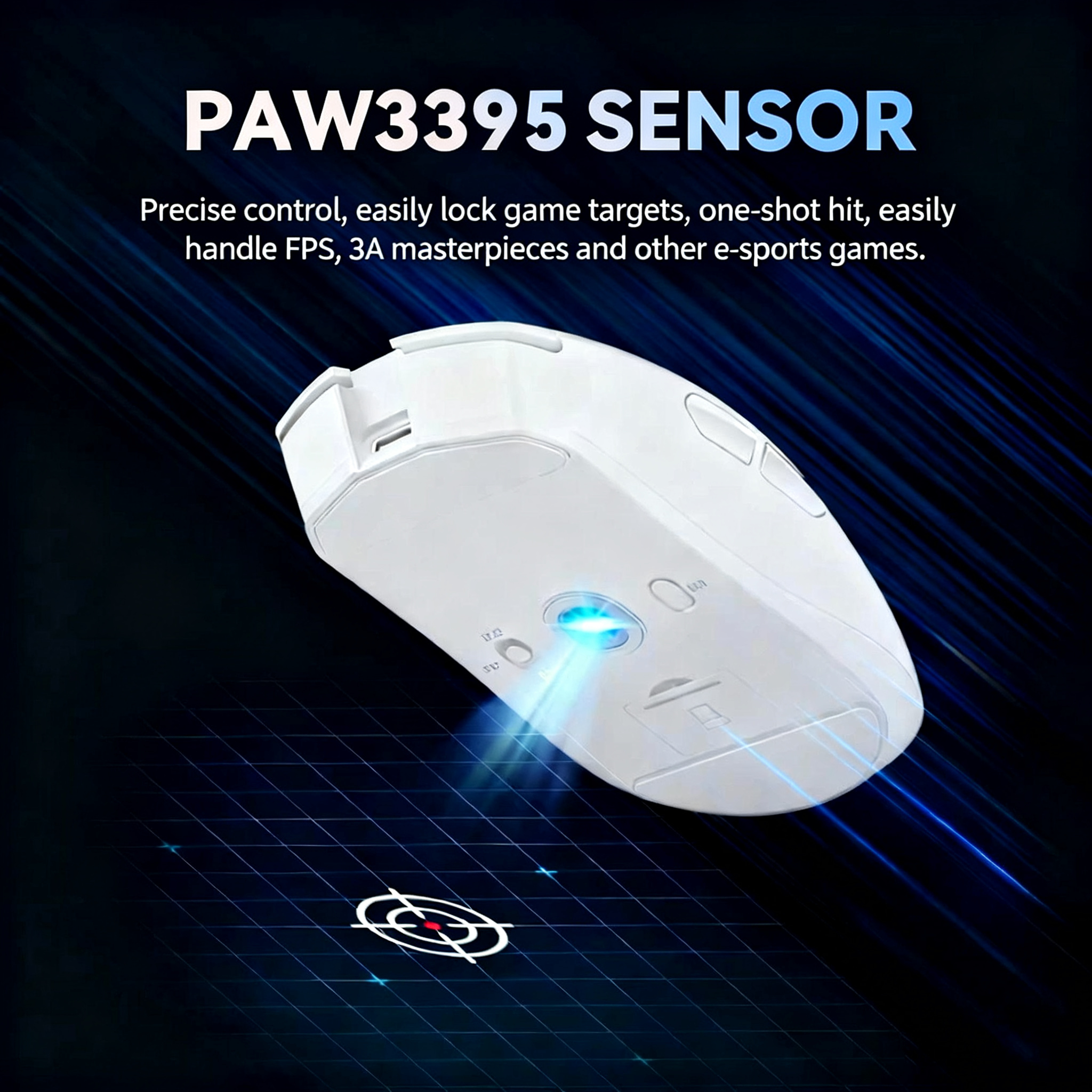 TAIDU TSG808 Lightweight 3395 Wireless Tri-Mode Gaming Mouse — Ultra-Lightweight, PUBG-Optimized, Bluetooth & 2.4G Esports Mouse