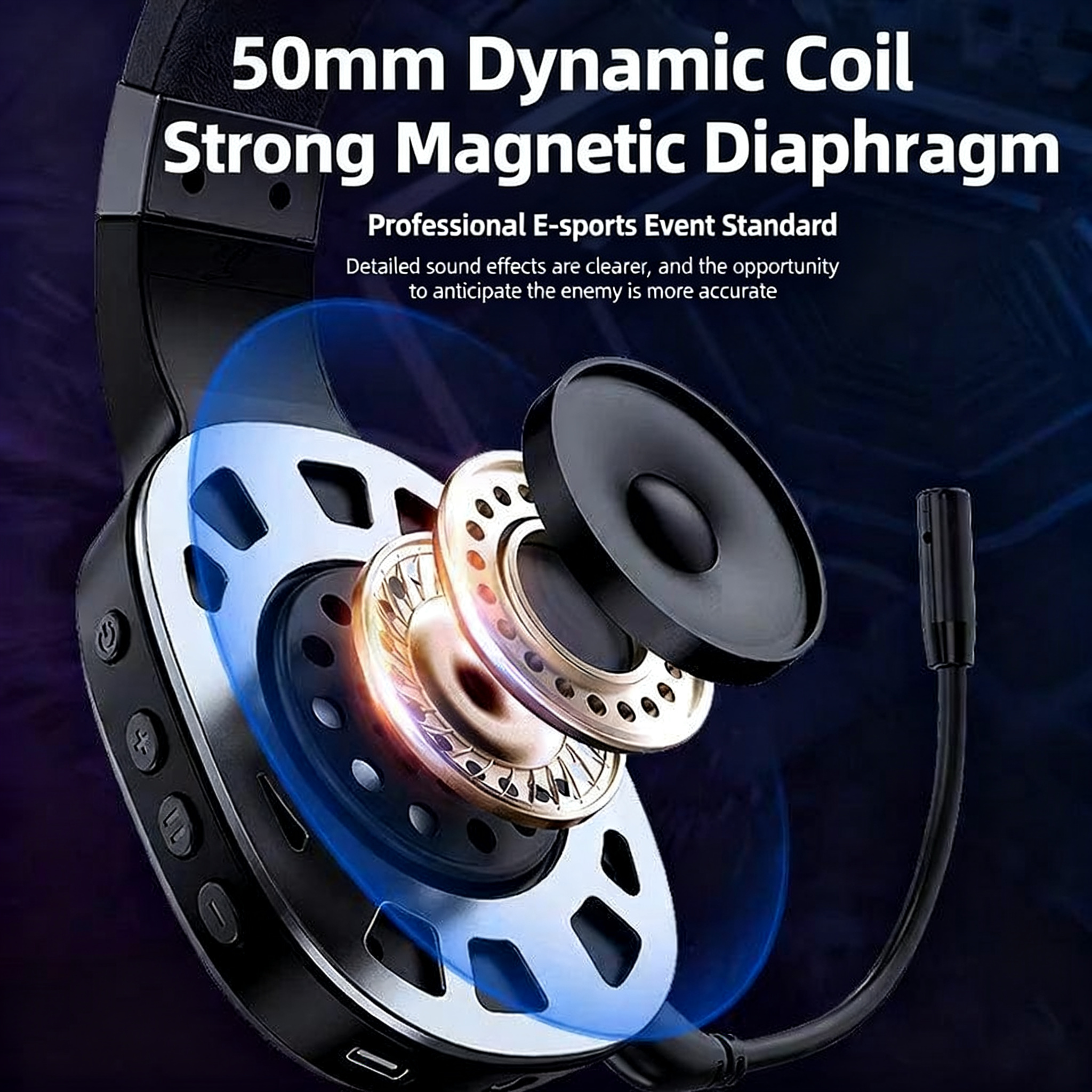 [TAIDU] Phantom 2.4G Quad-Mode Wireless Gaming Headset, Over-Ear, PC Universal, Bluetooth Gaming with Microphone THS320