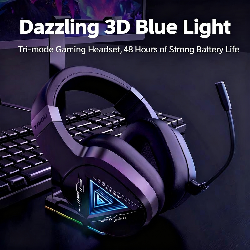 [TAIDU] Phantom 2.4G Quad-Mode Wireless Gaming Headset, Over-Ear, PC Universal, Bluetooth Gaming with Microphone THS320
